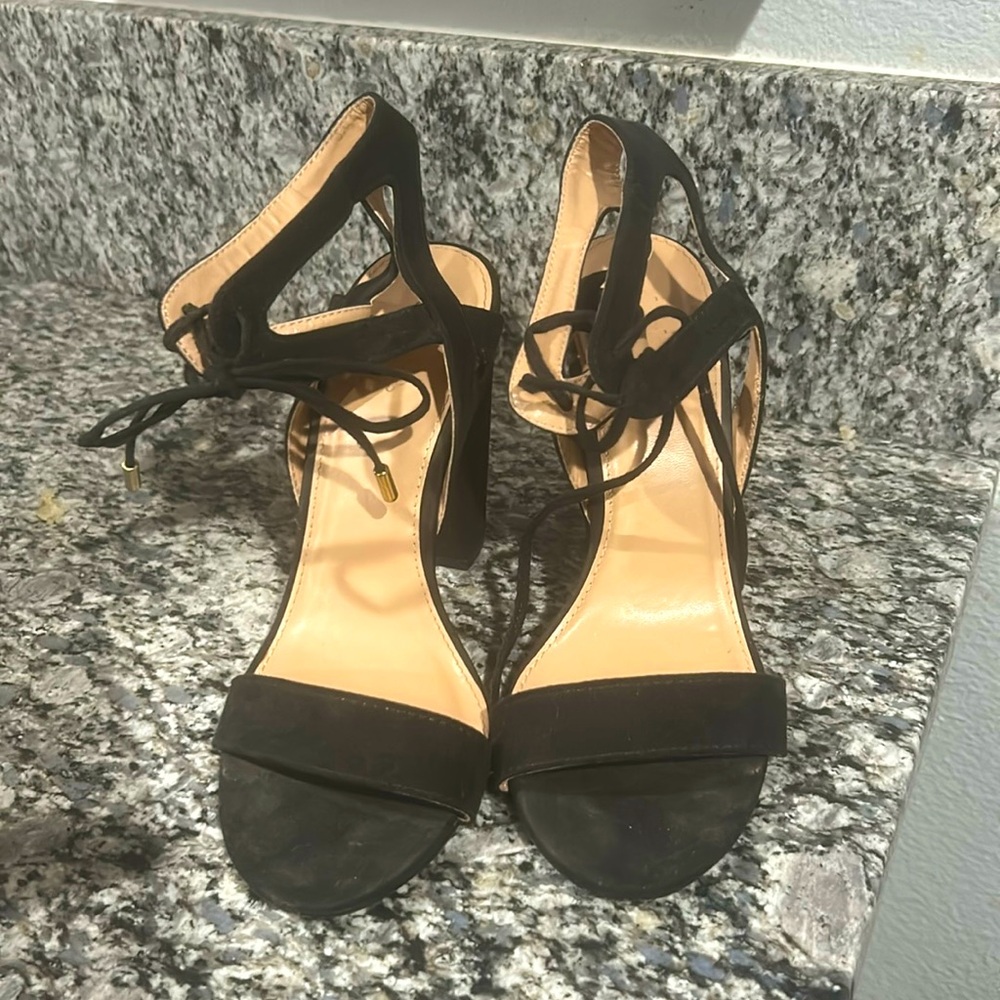 Charlotte Russe heels 4inches, tie at ankle.